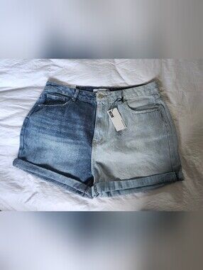 Super Cool Dark & Light Denim High Waisted Shorts